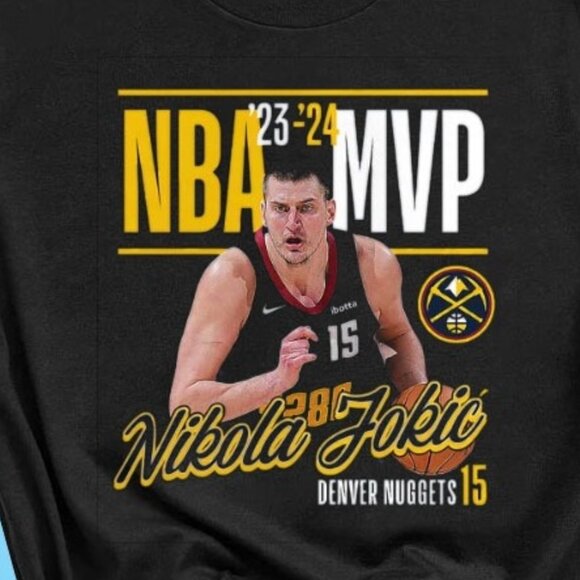 Nikola Jokic MVP 2024 T Shirt Denver Nuggets Drive And Kick Graphic Basketball - Picture 2 of 5